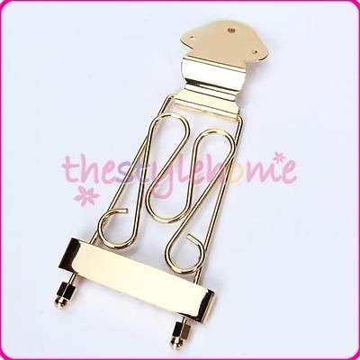 Gold Trapeze Tailpiece w Wired Frame for Archtop Guitar