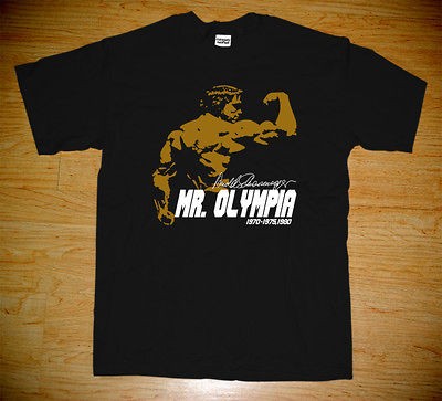 New Arnold Schwarzenegger Mr. Olympia Body Building Champion T shirt