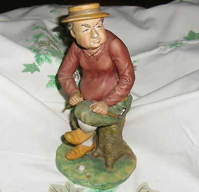 Royal Crown vintage ceramic golfer figurine signed “Arnold”