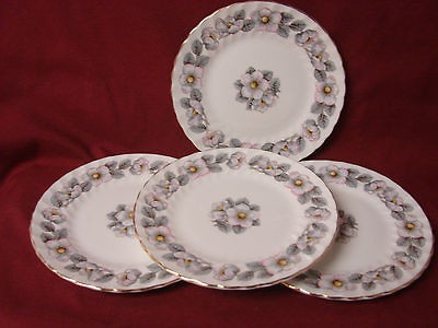 Vintage China dinnerware Foley, Bone China Glenbriar. Set 4 Bread 