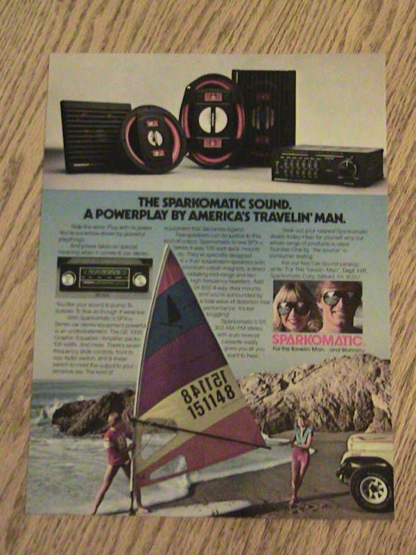 SPARKOMATIC ADVERTISEMENT RADIO SPEAKER AD BEACH