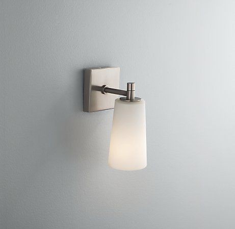 RESTORATION HARDWARE SPRITZ 2 SINGLE SCONCES POL NICKEL