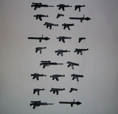   Custom Weapons Black Lego minifig Compatible Military guns