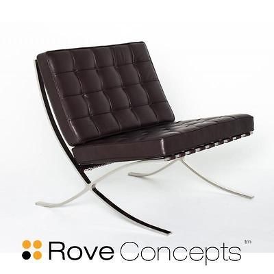 BARCELONA CHAIR Dark Brown mid century contemporary furniture