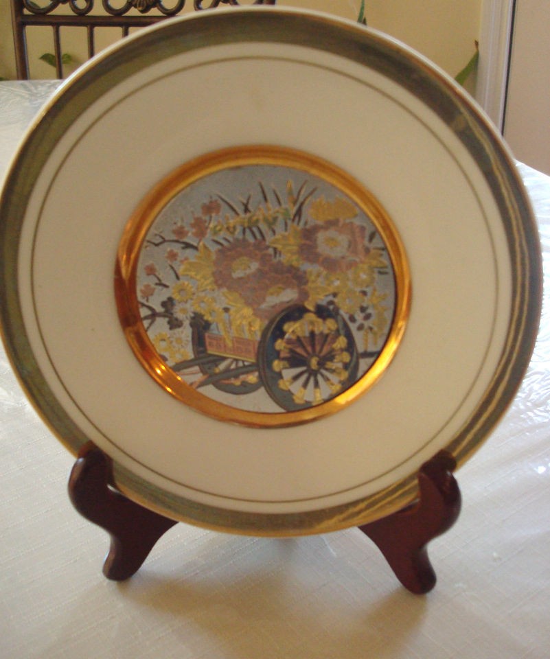 CHOKIN ART JAPAN Porcelain Gold Designed Plate