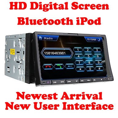   Touchscreen Car DVD Player with TV RDS Bluetooth iPod Radio USB