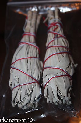 SMUDGE STICKS   4 BUNDLES   WHITE SAGE   TWIN PACK