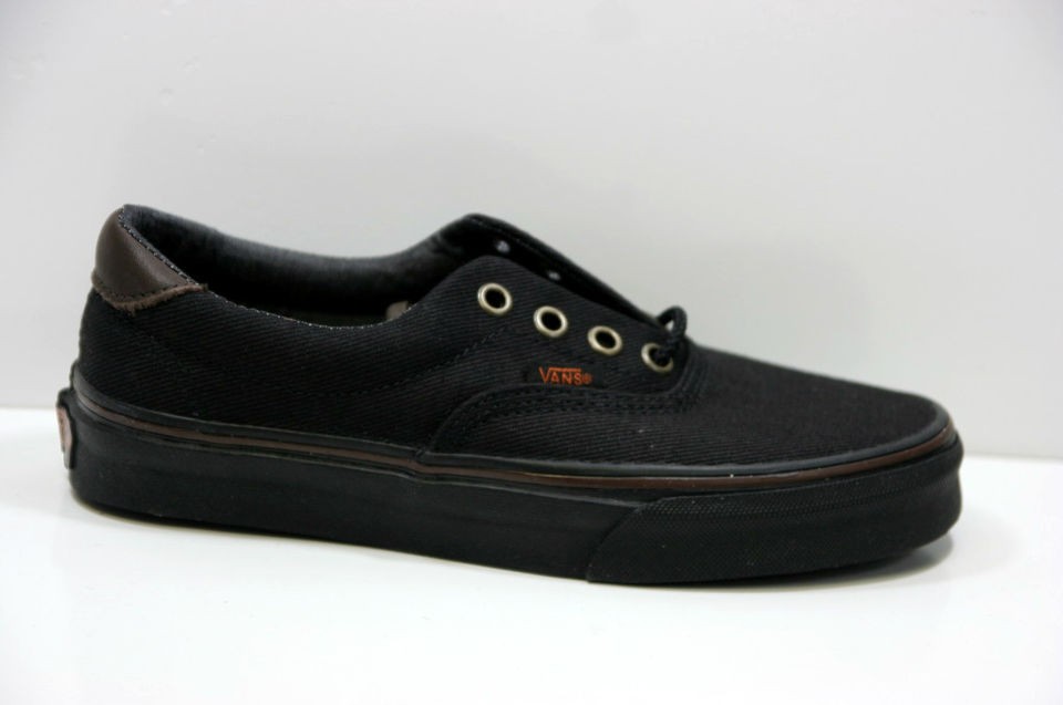 VANS ERA 59 T&L BLACK LEATHER ACCENTS MEN SZ 4 11