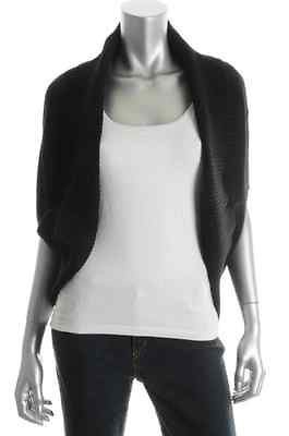 Wyatt NEW Black Cashmere Crop Open Front Cardigan Shrug Sweater Top XS 