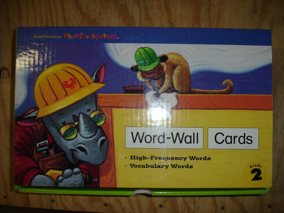 Scott Foresman Phonics System Word Wall Cards Grade 2 NEW Set sight 