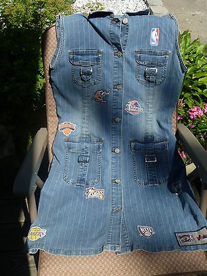 NBA Medium Jean Denim Dress Lakers Pistons Nets 76ers Celtics Knicks 