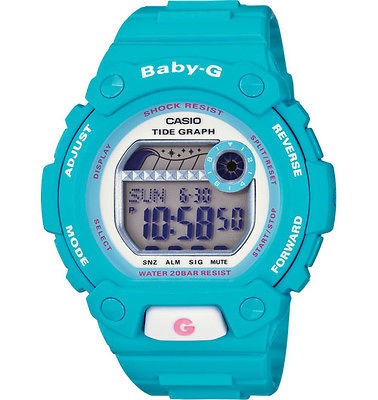 BRAND NEW** CASIO BABY G SURFING G LIDE TIDE AQUA BLUE BLX102 2B NEW 