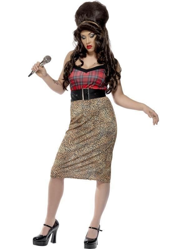 Womens Rehab Babe Amy Winehouse Smiffys Fancy Dress Costume   M