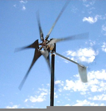 500 WATT LOW WIND WIND SCORPION 24 VOLT NONCOG PMA 6 blade TURBINE 