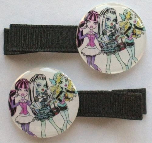 Girl Hair Clips Bow MONSTER HIGH Draculaura Frankie