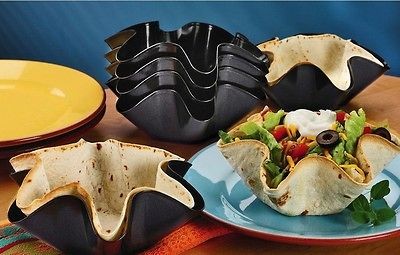 New 2/4/6/8 Set Perfect Tortilla Taco Baking Mold Cup Pan Bowl As Seen 