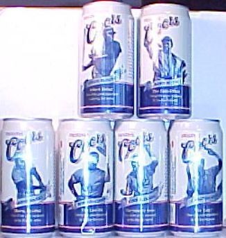 Coors Original Banquet Beer, Six (6) Can Set Great Moments In Big Bat 