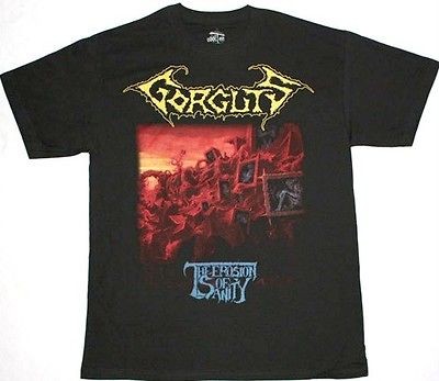 GORGUTS THE EROSION OF SANITY93 BOLT THROWER DEATH ASPHYX NEW BLACK T 