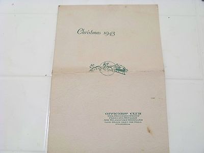 1943 menu officers club 6TH Ferrying Group Division Air transport 