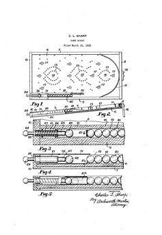 US Patent USA Sharp Shooter Bagatelle Pin Ball Plunger1930s