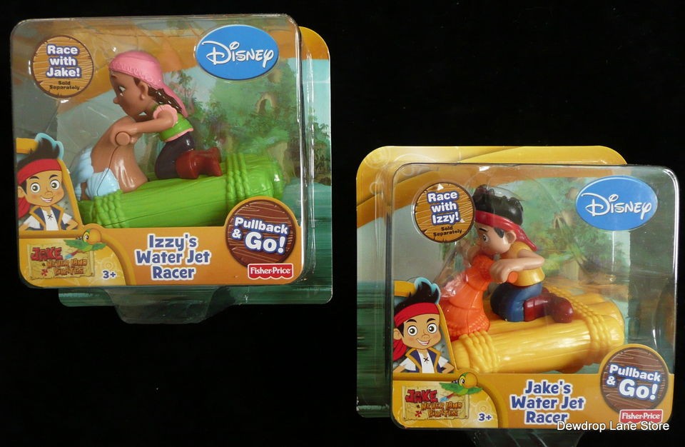   the Neverland Pirates Izzy Water Jet Racer Boat Lot Disney Jr Race Toy