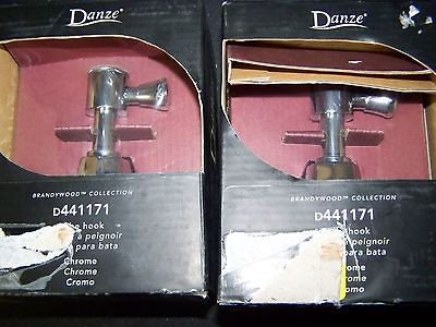 Danze Brandywood Polished Chrome Robe Hook NEW ****set of 2**** 441171