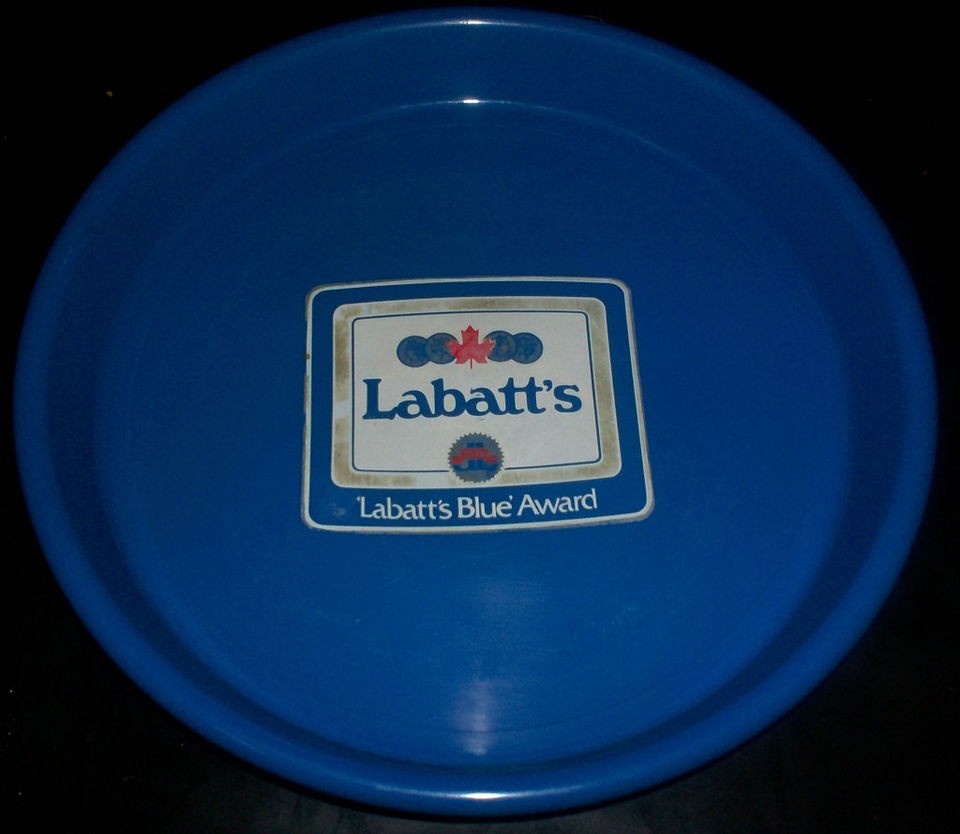 VINTAGE LABATT BLUE PLASTIC BEER TRAY 13 NICE SHAPE