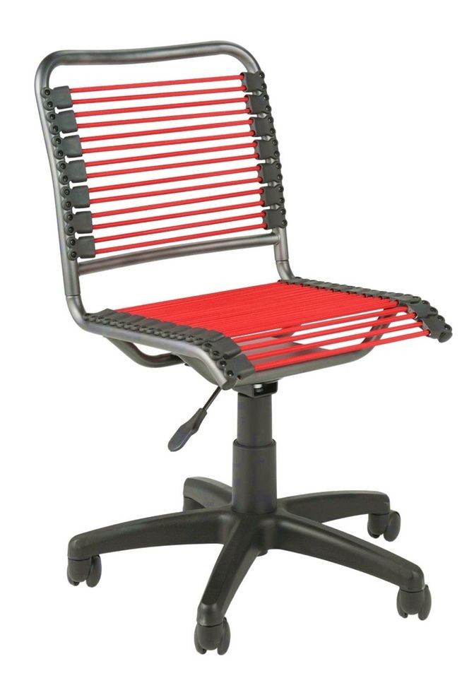 Modern ITALMODERN Bungie Low Back Office Chair Red/Black Frame Bungee 