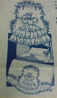 Southern Belle Embroidered Pillowcases PATTERN Ruffles Eyelet Lace