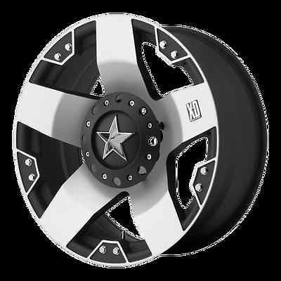   ROCKSTAR 775 MACHINED RIMS & BFGOODRICH 255 80 17 TA KM2 TIRE WHEELS