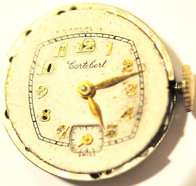 VINTAGE CORTEBERT W SUB DIAL WRIST MOVEMENT 7 JEWELS RUNNING #A83