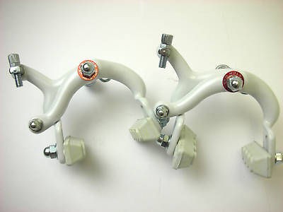 27 ROAD BIKE BICYCLE ALUMINUM MEN WOMEN SIDE PULL BRAKE CALIPER WHITE 