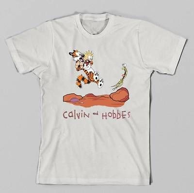 Calvin and Hobbes T shirt Aliens bug eyed strip funny shirts all sizes 