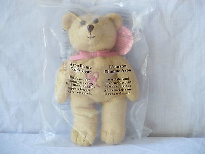 Avon Canada 2001 Flame Teddy Bear  Mint in Pkg   English/ French  Rare