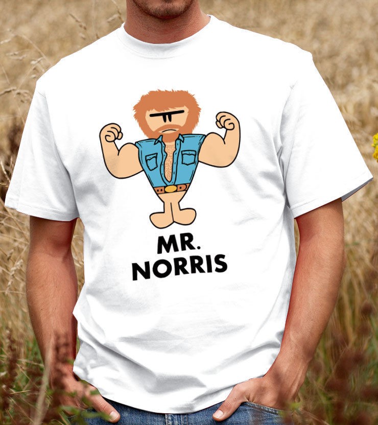 Mr NorrisT shirt   Funny Mr Men Tshirt   Chuck Norris Any Size Tee 