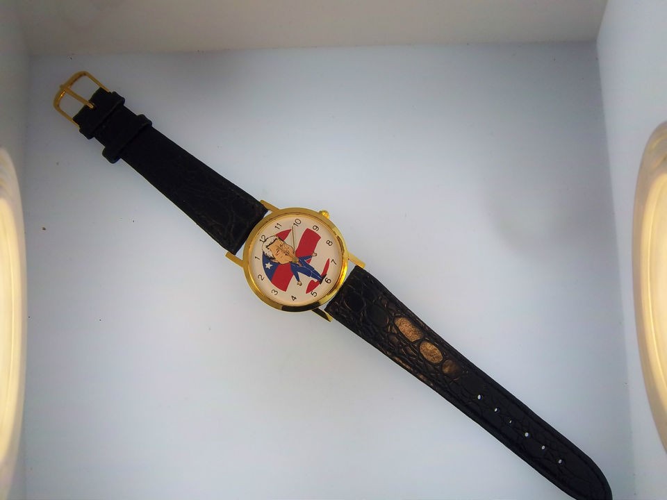 BILL CLINTON TURN TIME BACK WRISTWATCH QUARTZ MOVEMENT RUNS MADE IN 