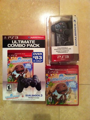   PS3 Dual shock 6 axis controller w/LBP Little big planet Bundle GOTY