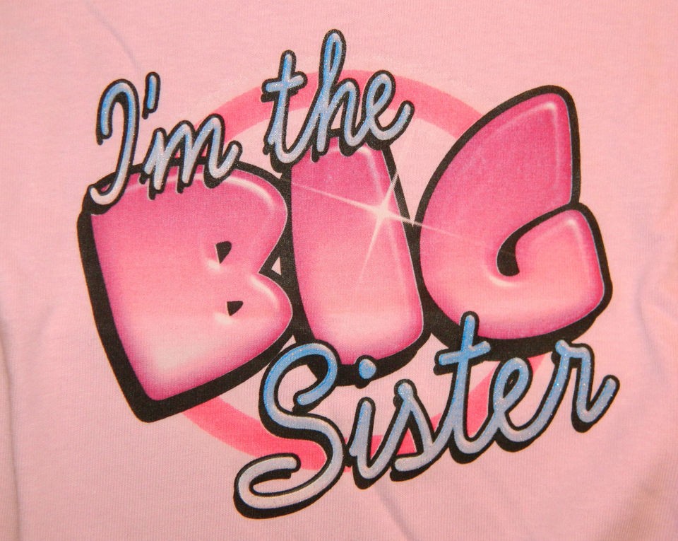 THE BIG SISTER T Shirt sizes Toddler 2T 4T / Youth XS XL GIRLS 
