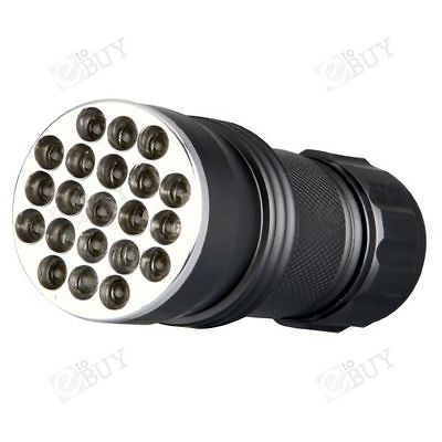 UV Ultra Violet Blacklight 21 LED Flash Light Torch AAA