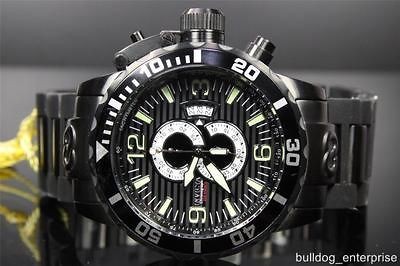 Mens Invicta 4902 Corduba Ibiza Black Combat Watch Chronograph New