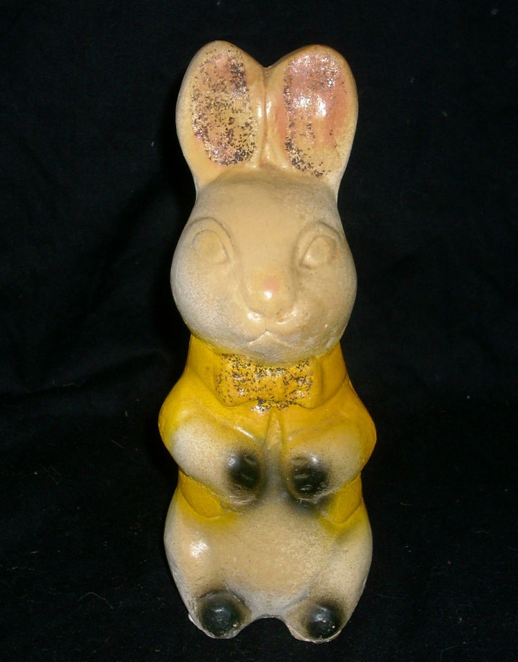 VINTAGE CARNIVAL CHALKWARE ANTIQUE EASTER BUNNY RUBBIT PRIZE 