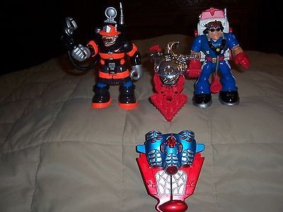 RESCUE HEROES 2001 Ma​tt Medic & 2002 Billy Blazes+Backpac​ks 