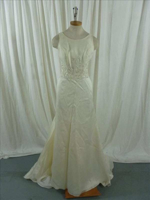 Ivory Wedding Dress with Ivory Bead and Silver Sequin Embellishments 