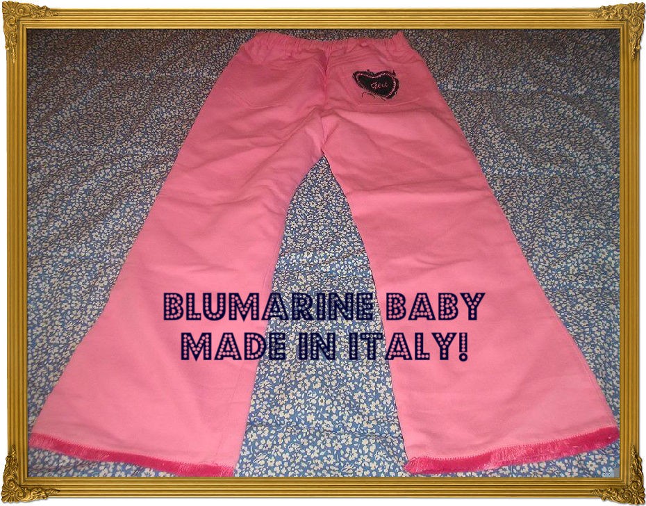 NWT*BLUMARINE*​LOVELY PINK DESIGNER JEANS*GIRL*6 YEARS