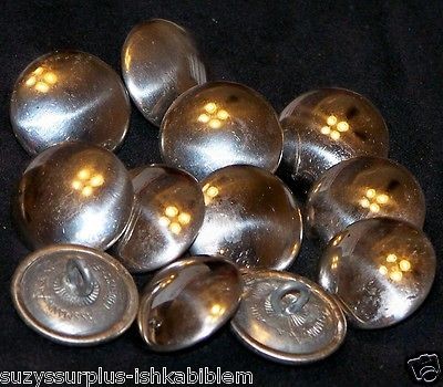 WWI SILVER COLOR GERMAN UNIFORM BUTTON LOT OF 12 B1893