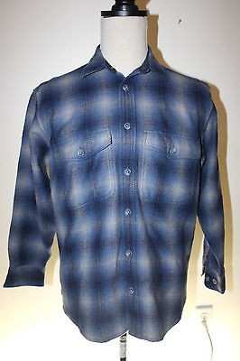 size M CABELAS LONG SLEEVE PLAID SHIRT 100% VIRGIN WOOL EXCELLENT 