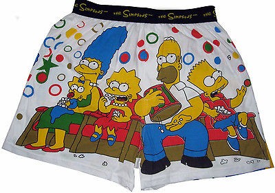 NWOT HOMER SIMPSON Mens funny comfy cotton boxer shorts sleepwear L 