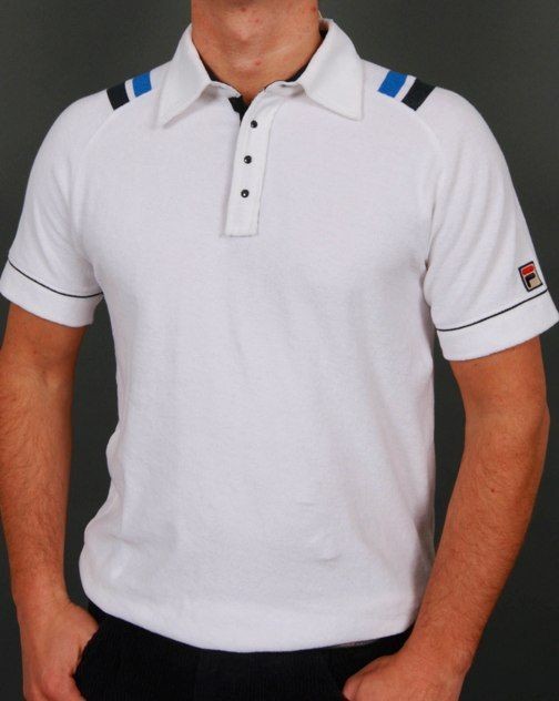 Fila Vintage Settanta MK2 Borg BJ Polo Shirt White L,XL