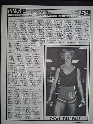 WOMENS PHYSIQUE PUBLICATION BODYBUILDING WSP #59 Dec 1980 BASACKER 