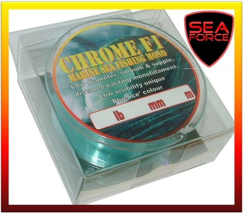 SEA FORCE CHROME F1 MARINE SEA FISHING MONO LINE LOW DIAMETER CASTING 